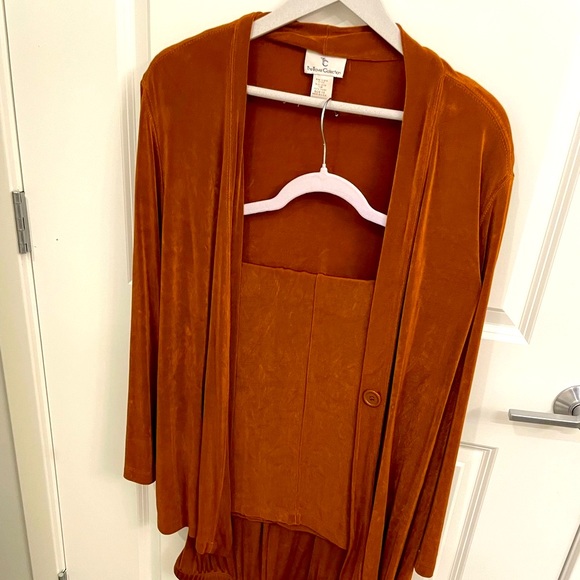 Travel Knit Pant Suit - Cognac - Picture 2 of 7